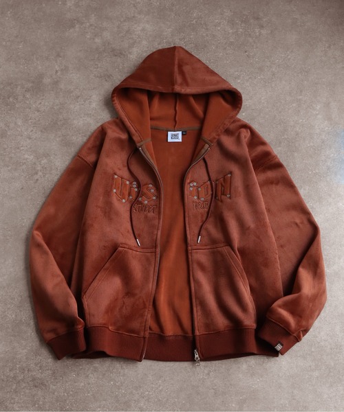 VISION STREET WEAR(ヴィジョンストリートウェア)の「【VISION STREET WEAR/ヴィジョンストリートウェア】別注 ベロアコーデュロイ スタッズロゴ ショート丈 ジップアップ フーディー ブルゾン(パーカー・メンズ・ブラック/ブラウン系その他/ダークグリーン・L/LL/M)」の16枚目の写真