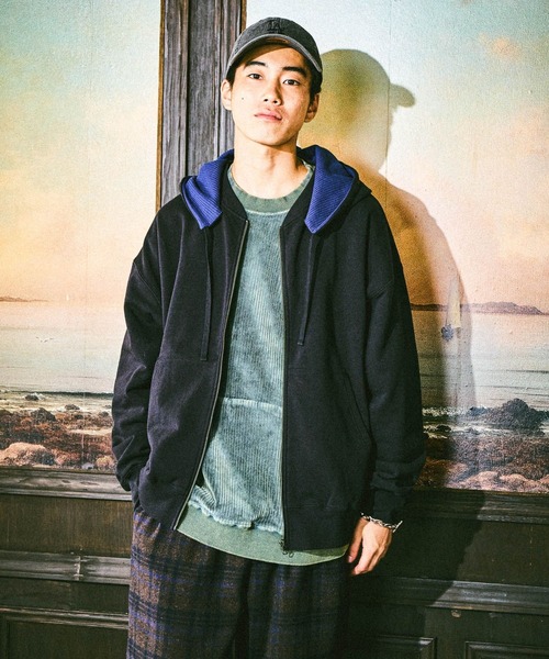 後付け配色ジップパーカー（パーカー）｜niko and（ニコアンド）の