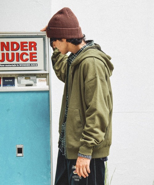 niko and...（ニコアンド）の「後付け配色ジップパーカー（パーカー・メンズ・ブラウン/チャコール・LARGE/MEDIUM）」の11枚目の写真