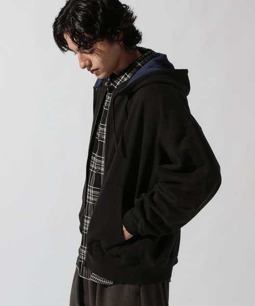 セール】後付け配色ジップパーカー（パーカー）｜niko and