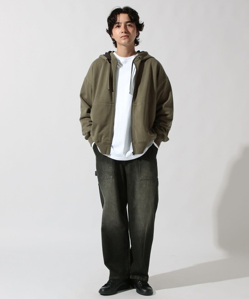 セール】後付け配色ジップパーカー（パーカー）｜niko and