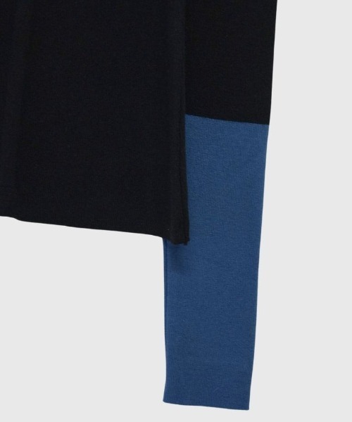 Enewd nina（エニュードニーナ）の「バイカラー ハイネック ニット（ニット/セーター・レディース・ブラック・FREE）」の12枚目の写真