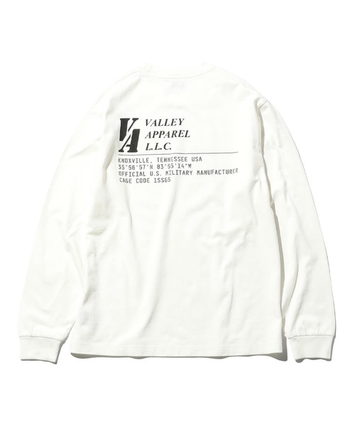 Valley Apparel(バレーアパレル)の「バーティカルロゴプリントTシャツ 長袖(Tシャツ/カットソー・メンズ・ホワイト/ヘザーグレー/ブラック・MEDIUM/LARGE/X-LARGE)」の2枚目の写真