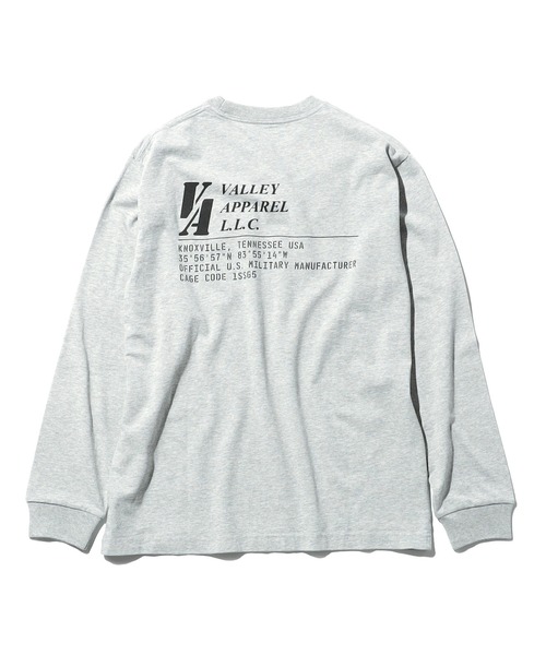 Valley Apparel(バレーアパレル)の「バーティカルロゴプリントTシャツ 長袖(Tシャツ/カットソー・メンズ・ホワイト/ヘザーグレー/ブラック・MEDIUM/LARGE/X-LARGE)」の3枚目の写真