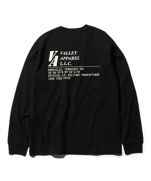 Valley Apparel(バレーアパレル)の「バーティカルロゴプリントTシャツ 長袖(Tシャツ/カットソー・メンズ・ホワイト/ヘザーグレー/ブラック・MEDIUM/LARGE/X-LARGE)」の1枚目の写真