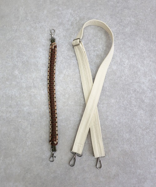 COLDE （コルデ）の「パラコードハンドル2way巾着バッグ（ショルダーバッグ・レディース・アイボリー/ブラック・FREE）」の9枚目の写真