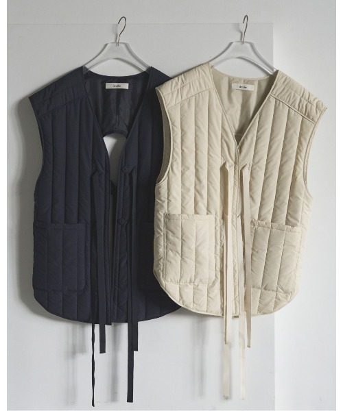 anuke（アンヌーク）の「anuke Backopen Stripe Vest 62520108（ベスト・レディース・ネイビー/オフホワイト・36/38）」の15枚目の写真