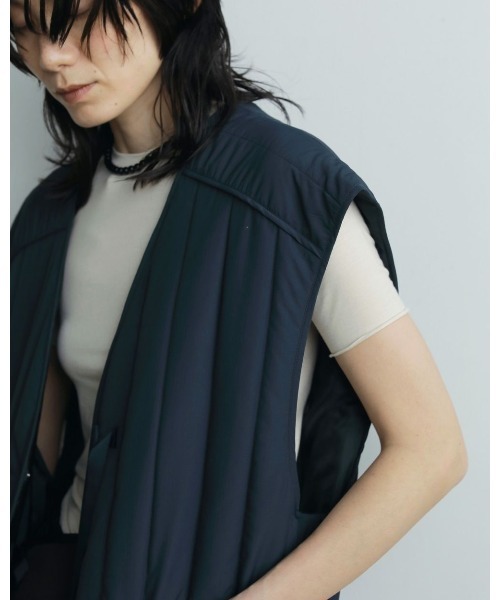 anuke（アンヌーク）の「anuke Backopen Stripe Vest 62520108（ベスト・レディース・ネイビー/オフホワイト・36/38）」の10枚目の写真