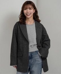 I_am（アイアム）の「2way fur midi check coat / 2wayファーミディ
