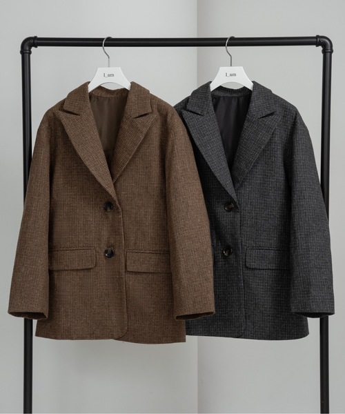 I_am(アイアム)の「classic check jacket【I_am × kimina】 / クラシックチェックジャケット(その他アウター・レディース・ブラウン/チャコール・FREE)」の20枚目の写真