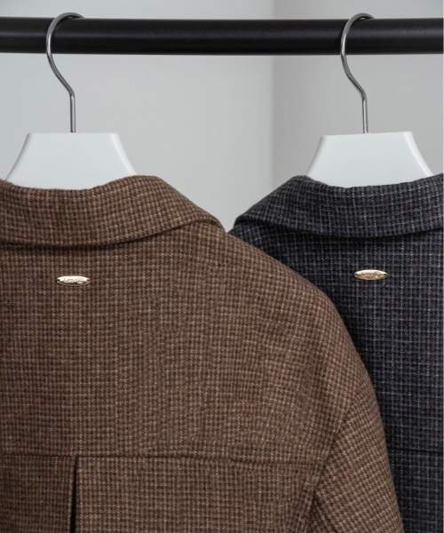 I_am(アイアム)の「classic check jacket【I_am × kimina】 / クラシックチェックジャケット(その他アウター・レディース・ブラウン/チャコール・FREE)」の5枚目の写真