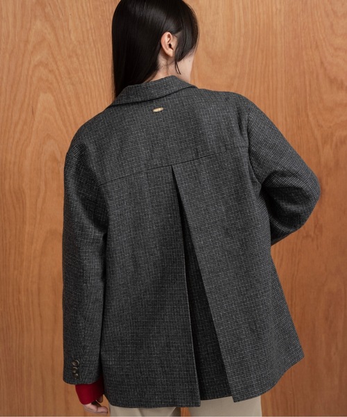 I_am(アイアム)の「classic check jacket【I_am × kimina】 / クラシックチェックジャケット(その他アウター・レディース・ブラウン/チャコール・FREE)」の13枚目の写真