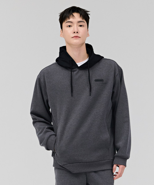 CHASECULT(チェイスカルト)の「男性配色フード裏起毛Tシャツ-チャコール(パーカー・メンズ・チャコールグレー・100/95/105)」の5枚目の写真