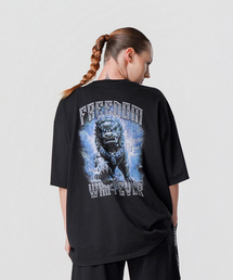 ヘッチプリンティングTシャツ（ブラック）