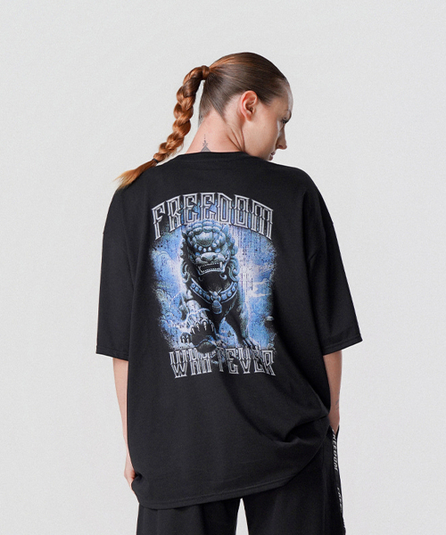 FREEDOM(フリーダム)の「ヘッチプリンティングTシャツ(ブラック)(Tシャツ/カットソー・メンズ・その他・LARGE/X-LARGE/2XL/3XL/4XL)」の1枚目の写真