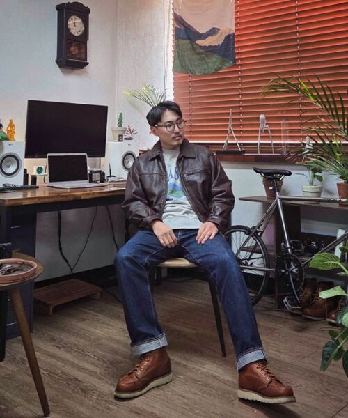 FRIZMWORKS(フリズムワークス)の「DESTROYED COWHIDE LEATHER JACKET _ WASHED BROWN(ライダースジャケット・メンズ・その他・LARGE/X-LARGE/SMALL/MEDIUM)」の12枚目の写真