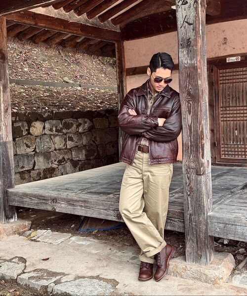FRIZMWORKS(フリズムワークス)の「DESTROYED COWHIDE LEATHER JACKET _ WASHED BROWN(ライダースジャケット・メンズ・その他・LARGE/X-LARGE/SMALL/MEDIUM)」の13枚目の写真