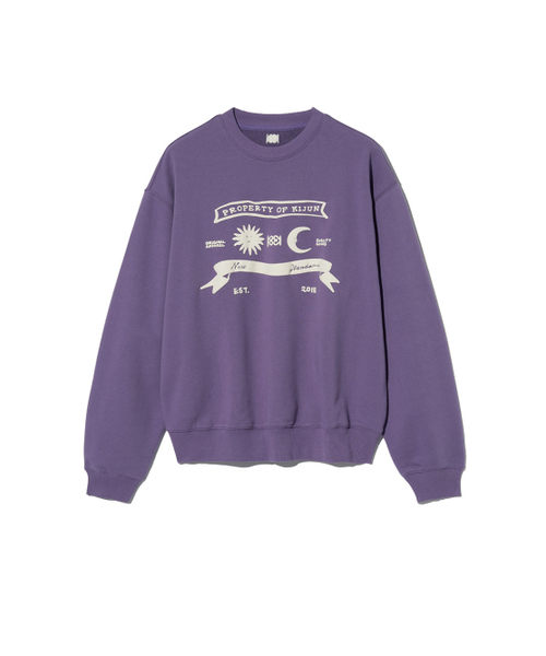 Kijun(キジュン)の「Sun Moon Pullover UNISEX Purple(スウェット・レディース・その他・SMALL/MEDIUM/LARGE)」の1枚目の写真