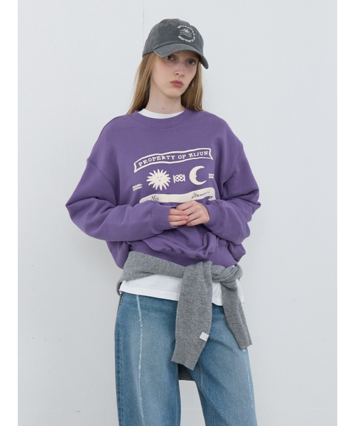 Kijun(キジュン)の「Sun Moon Pullover UNISEX Purple(スウェット・レディース・その他・SMALL/MEDIUM/LARGE)」の2枚目の写真