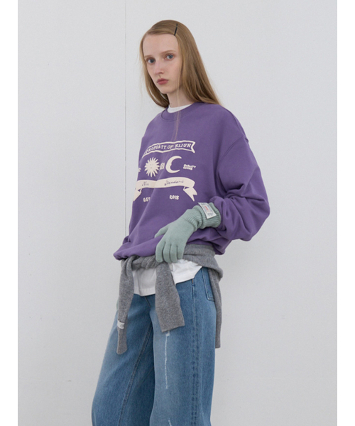 Kijun(キジュン)の「Sun Moon Pullover UNISEX Purple(スウェット・レディース・その他・SMALL/MEDIUM/LARGE)」の3枚目の写真