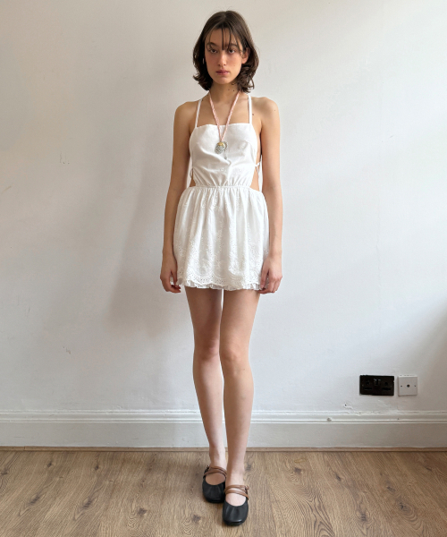 SINOON（シヌーン）の「Scallop Lace Layered Dress (Cream)（スカート・レディース・アイボリー・FREE）」の3枚目の写真