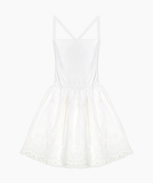SINOON（シヌーン）の「Scallop Lace Layered Dress (Cream)（スカート・レディース・アイボリー・FREE）」の4枚目の写真