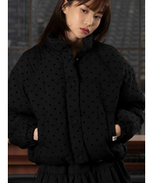 THE GREEN LAB（ザグリーンラボ）の「Polka Dot Padded Jumper [Black]（ダウンジャケット/コート）」