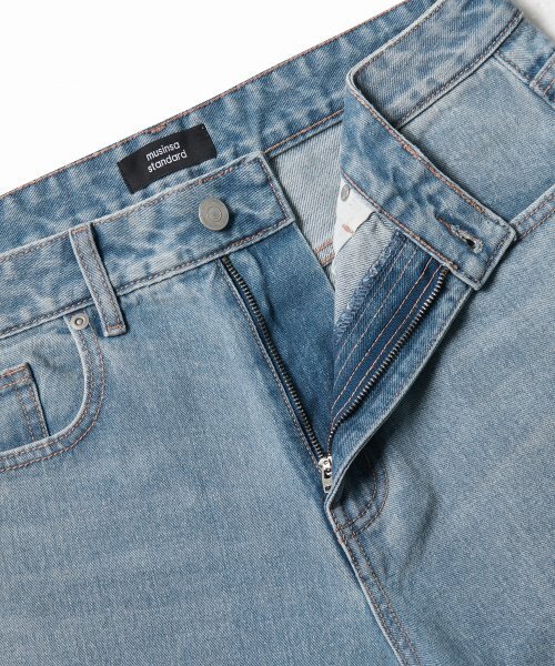 MUSINSA STANDARD（ムシンサスタンダード）の「エクストラワイドデニムパンツ [ライトインディゴ]（デニムパンツ・メンズ・その他・40/38/42/36/34/32/30/31/33/26/27/28/29）」の3枚目の写真