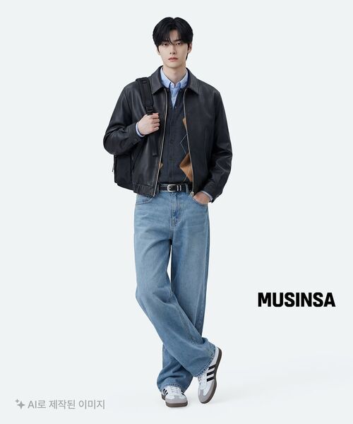 MUSINSA STANDARD（ムシンサスタンダード）の「エクストラワイドデニムパンツ [ライトインディゴ]（デニムパンツ・メンズ・その他・40/38/42/36/34/32/30/31/33/26/27/28/29）」の10枚目の写真