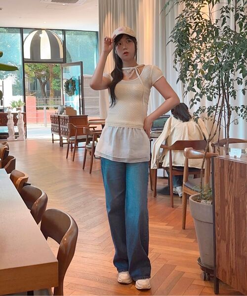 MUSINSA STANDARD（ムシンサスタンダード）の「エクストラワイドデニムパンツ [ライトインディゴ]（デニムパンツ・メンズ・その他・40/38/42/36/34/32/30/31/33/26/27/28/29）」の14枚目の写真