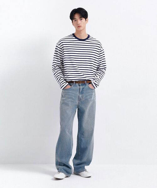 MUSINSA STANDARD（ムシンサスタンダード）の「エクストラワイドデニムパンツ [ライトインディゴ]（デニムパンツ・メンズ・その他・40/38/42/36/34/32/30/31/33/26/27/28/29）」の16枚目の写真