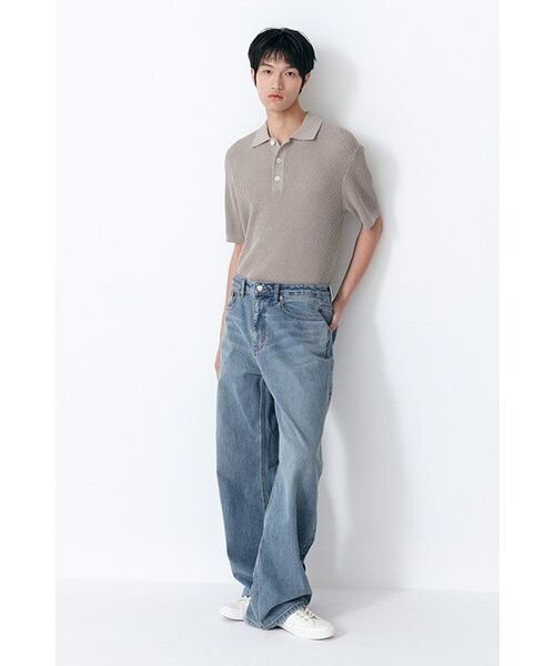 MUSINSA STANDARD（ムシンサスタンダード）の「エクストラワイドデニムパンツ [ライトインディゴ]（デニムパンツ・メンズ・その他・40/38/42/36/34/32/30/31/33/26/27/28/29）」の19枚目の写真