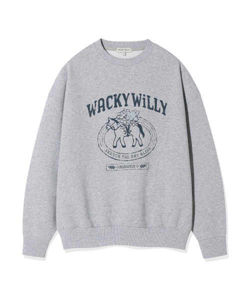 Wacky WiLLy(ワッキーウィリー)の「ウィメンズタイポグラフィックスウェットグレー(スウェット・レディース・その他・F)」の1枚目の写真