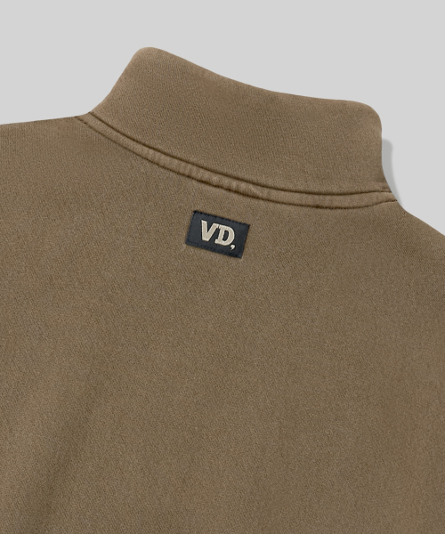 Verdnt（バーダント）の「ガーメントダイ ハーフジップ フリース スウェット Tシャツ [モカ]（スウェット・レディース・その他・SMALL/MEDIUM/LARGE）」の9枚目の写真