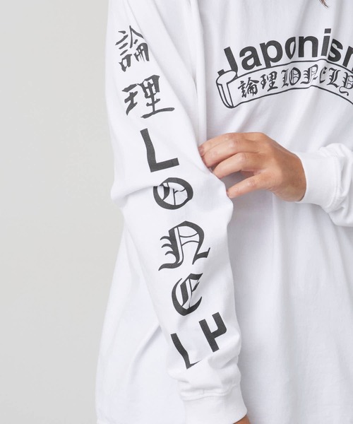 LONELY/論理(ロンリー)の「LONELY(論理)/ロンリー "LONELY HEARTS" HEAVY OZ LONG SLEEVE ヘビーウェイト クルーネックロンT(Tシャツ/カットソー・メンズ・ホワイト/ブラック・L/XL/XXL)」の6枚目の写真