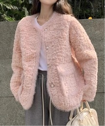 ノーカラーコート（ピンク/桃色系）ファッション通販 - ZOZOTOWN