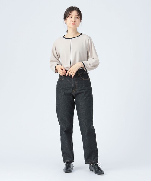 BEAMS HEART(ビームスハート)の「バイカラー ライン プルオーバー(Tシャツ/カットソー・レディース・ブラウン系その他2/オフホワイト/ネイビー・FREE)」の13枚目の写真