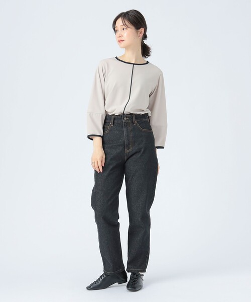 BEAMS HEART(ビームスハート)の「バイカラー ライン プルオーバー(Tシャツ/カットソー・レディース・ブラウン系その他2/オフホワイト/ネイビー・FREE)」の14枚目の写真