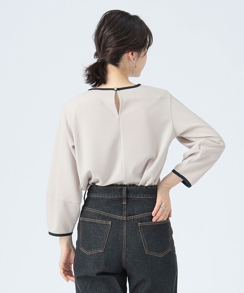 BEAMS HEART(ビームスハート)の「バイカラー ライン プルオーバー(Tシャツ/カットソー・レディース・ブラウン系その他2/オフホワイト/ネイビー・FREE)」の16枚目の写真