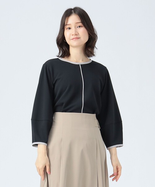 BEAMS HEART(ビームスハート)の「バイカラー ライン プルオーバー(Tシャツ/カットソー・レディース・ブラウン系その他2/オフホワイト/ネイビー・FREE)」の19枚目の写真