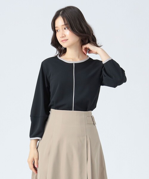 BEAMS HEART(ビームスハート)の「バイカラー ライン プルオーバー(Tシャツ/カットソー・レディース・ブラウン系その他2/オフホワイト/ネイビー・FREE)」の20枚目の写真