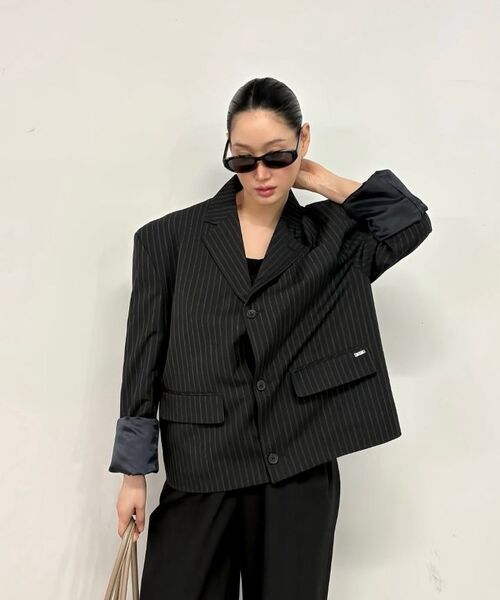 TRIP LE SENS(トリップ ル センス)の「カスタム3Bクロップブレザー_ストライプブラック(テーラードジャケット・メンズ・その他・MEDIUM/LARGE)」の6枚目の写真