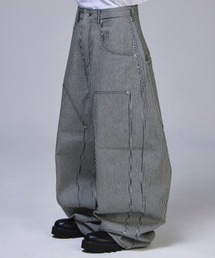 SCALLYWAG | ダブルニー バギー カーペンター 生地デニム[ストライプ](デニムパンツ)