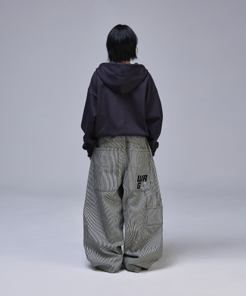 SCALLYWAG（スカリーワグ）の「ダブルニー バギー カーペンター 生地デニム[ストライプ]（デニムパンツ・レディース・その他・MEDIUM/X-LARGE/LARGE/SMALL）」の6枚目の写真