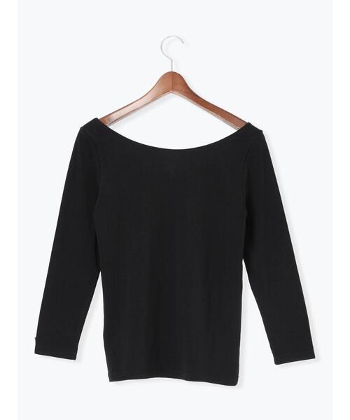 Te chichi（テチチ）の「ヘルスヒートインナー(バレエネック)（Tシャツ/カットソー・レディース・オフホワイト/ブラック・F）」の9枚目の写真