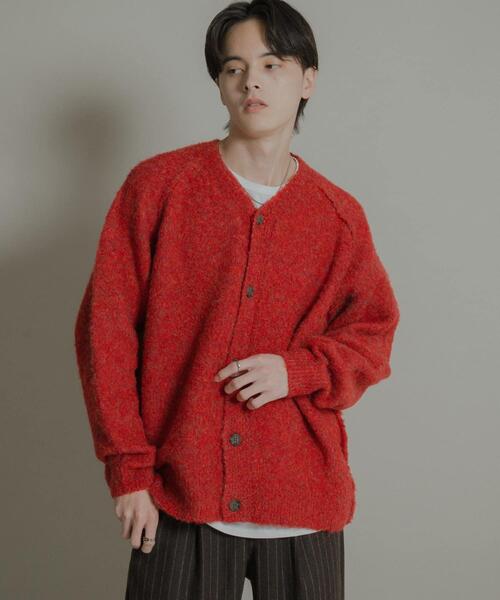 SENSE OF PLACE by URBAN RESEARCH（センスオブプレイスバイアーバンリサーチ）の「ブークレVネックカーディガン（カーディガン/ボレロ・メンズ・ライトベージュ/グリーン/チャコールグレー/レッド・MEDIUM/LARGE）」の4枚目の写真