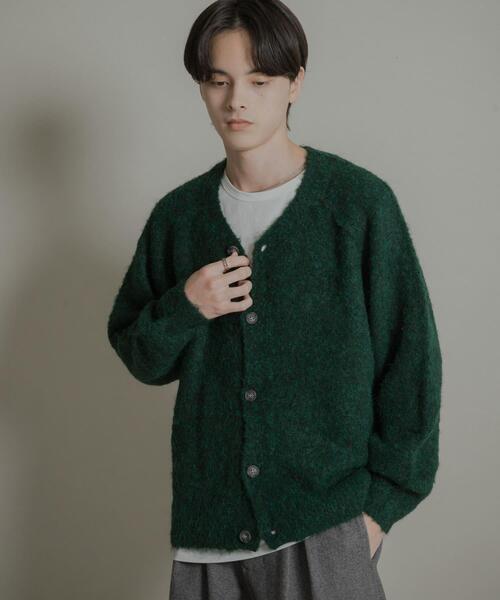 SENSE OF PLACE by URBAN RESEARCH（センスオブプレイスバイアーバンリサーチ）の「ブークレVネックカーディガン（カーディガン/ボレロ・メンズ・ライトベージュ/グリーン/チャコールグレー/レッド・MEDIUM/LARGE）」の3枚目の写真