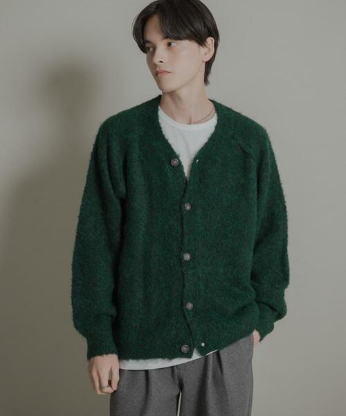 SENSE OF PLACE by URBAN RESEARCH（センスオブプレイスバイアーバンリサーチ）の「ブークレVネックカーディガン（カーディガン/ボレロ・メンズ・ライトベージュ/グリーン/チャコールグレー/レッド・MEDIUM/LARGE）」の5枚目の写真