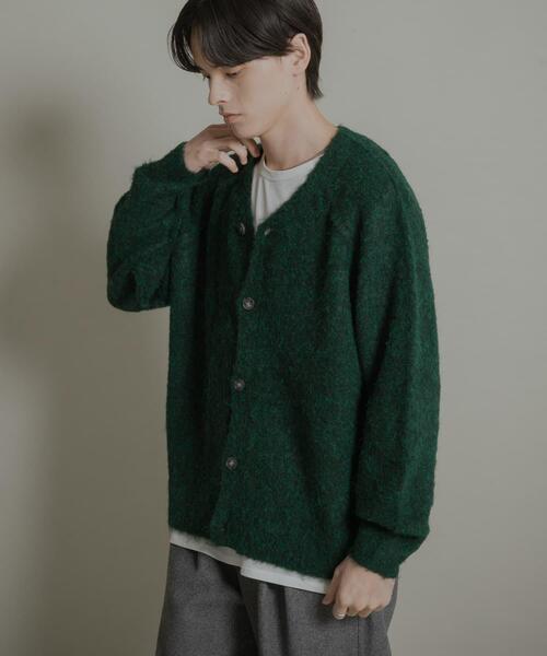 SENSE OF PLACE by URBAN RESEARCH（センスオブプレイスバイアーバンリサーチ）の「ブークレVネックカーディガン（カーディガン/ボレロ・メンズ・ライトベージュ/グリーン/チャコールグレー/レッド・MEDIUM/LARGE）」の6枚目の写真