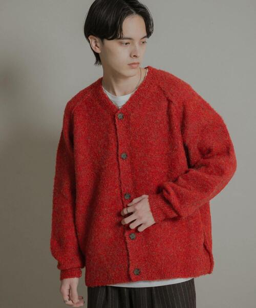 SENSE OF PLACE by URBAN RESEARCH（センスオブプレイスバイアーバンリサーチ）の「ブークレVネックカーディガン（カーディガン/ボレロ・メンズ・ライトベージュ/グリーン/チャコールグレー/レッド・MEDIUM/LARGE）」の21枚目の写真